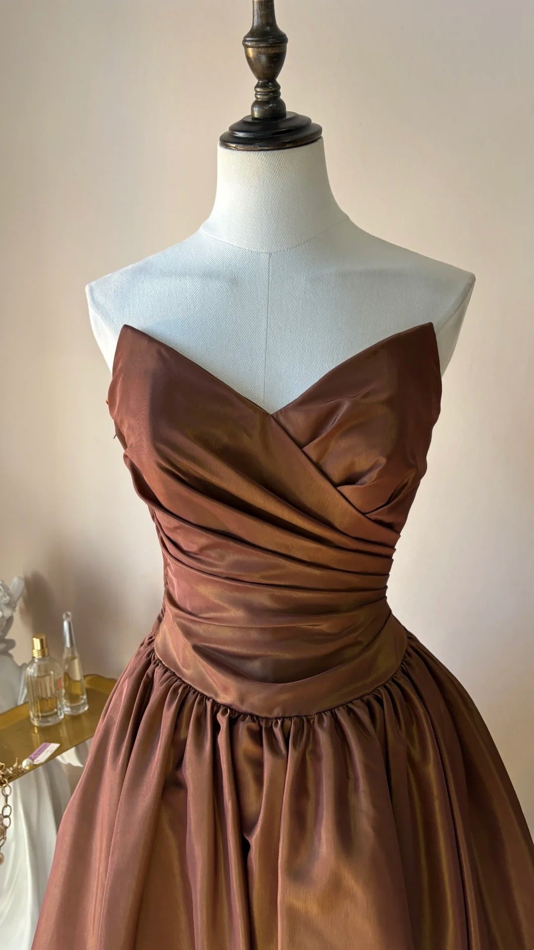 Brown A Line Homecoming Dress Short Party Dress  P1325