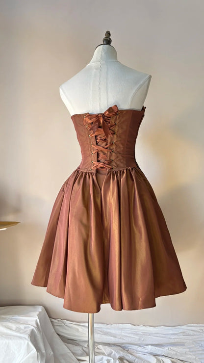 Brown A Line Homecoming Dress Short Party Dress  P1325