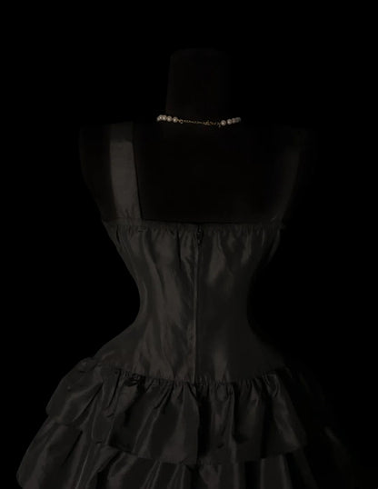 Elegant Black Layered Birthday Dress A Line Homecoming Dress  P1675
