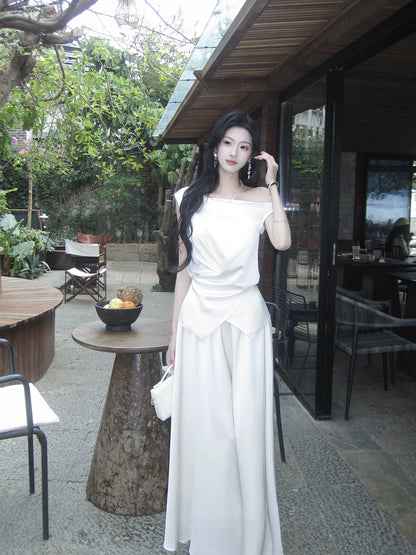 Elegant White Wedding Dress Elegant Evening Dress  P1287