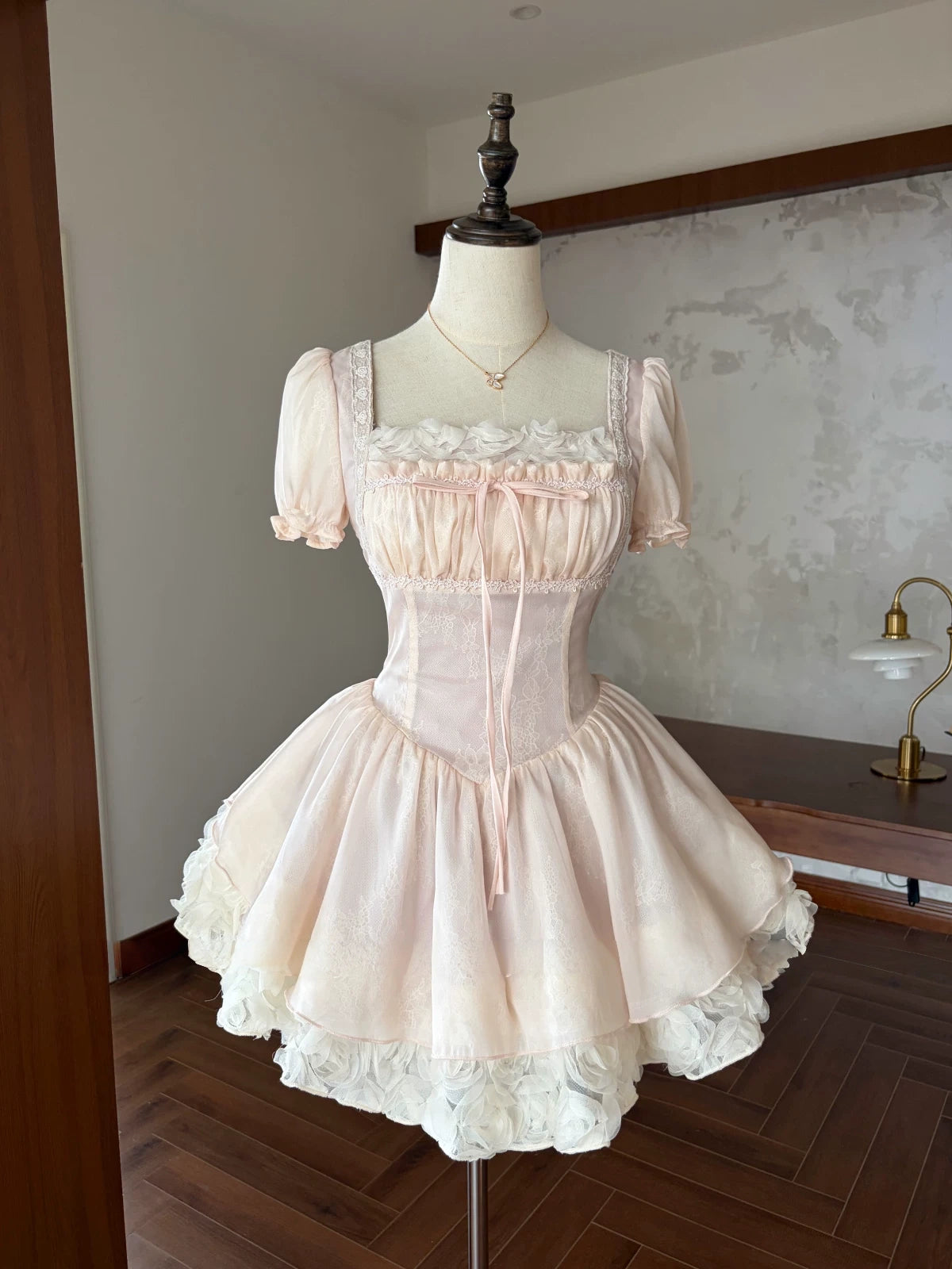 Floral Princess Dress  Lace Sweet Birthday Dress  L166