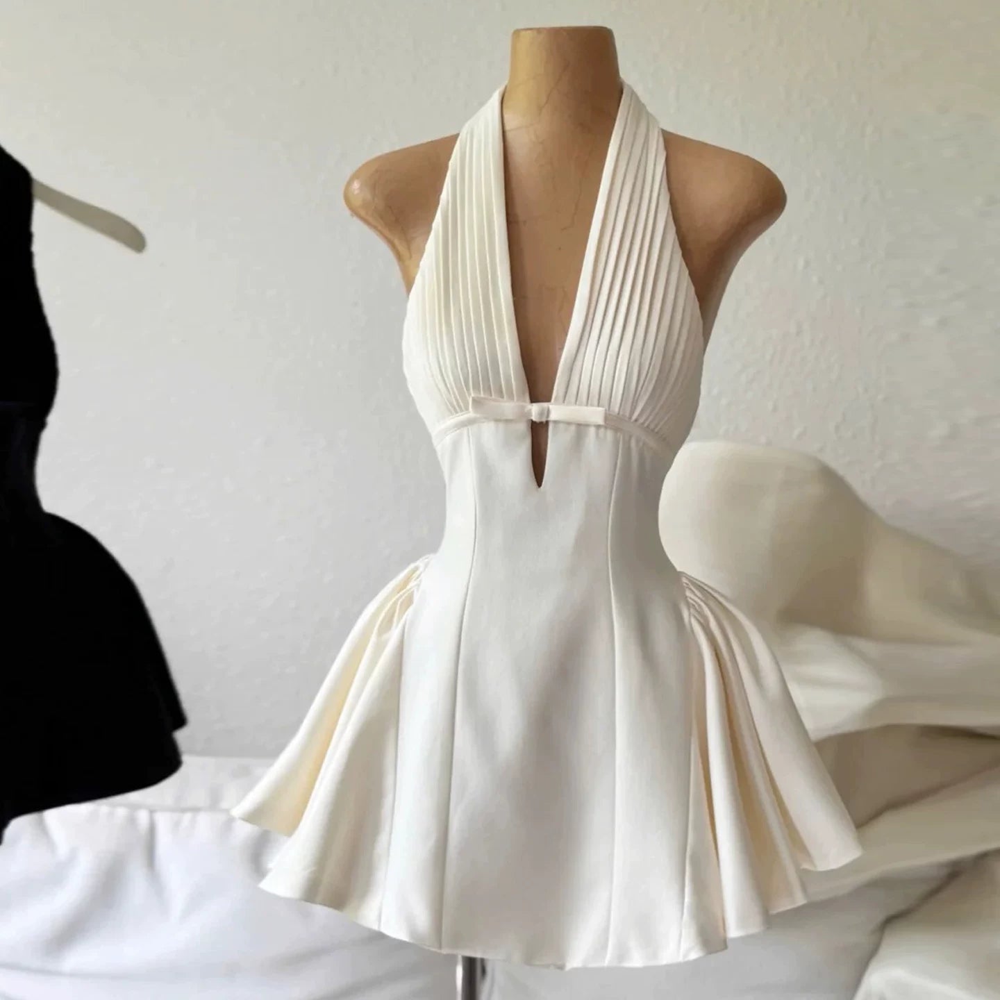 Halter A Line Birthday Dress  Satin Homecoming Dress  P1466