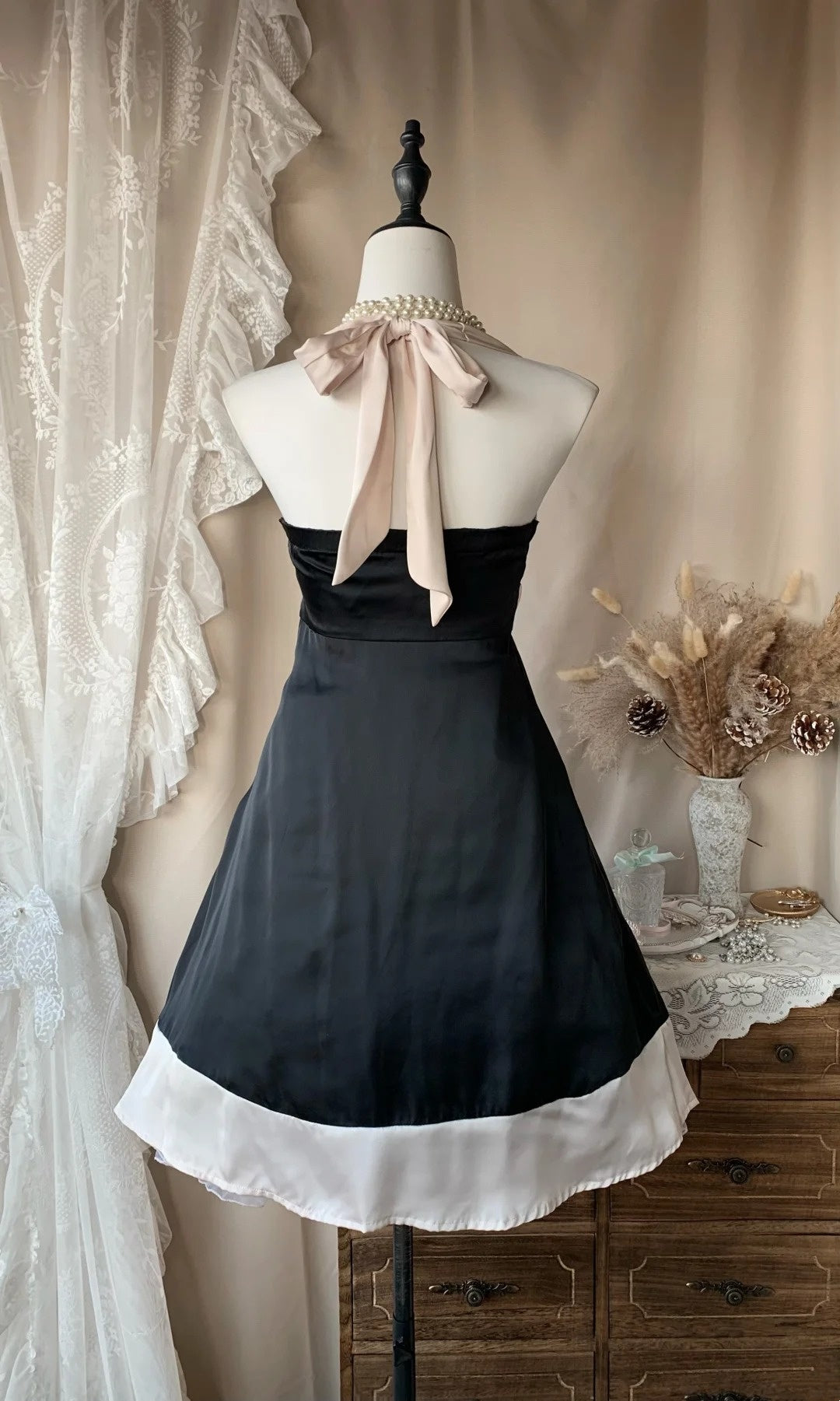 Halter A Line Satin Homecoming Dress Short Party Dress  P1362