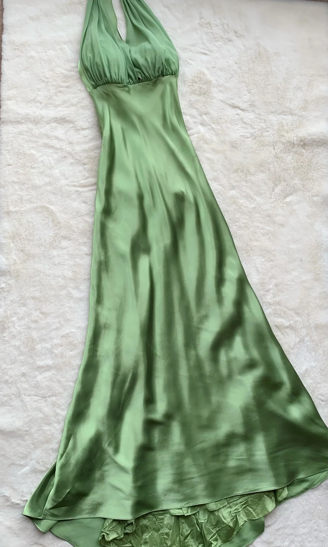 Halter A Line Satin Retro Prom Dress Evening Dress  P1661