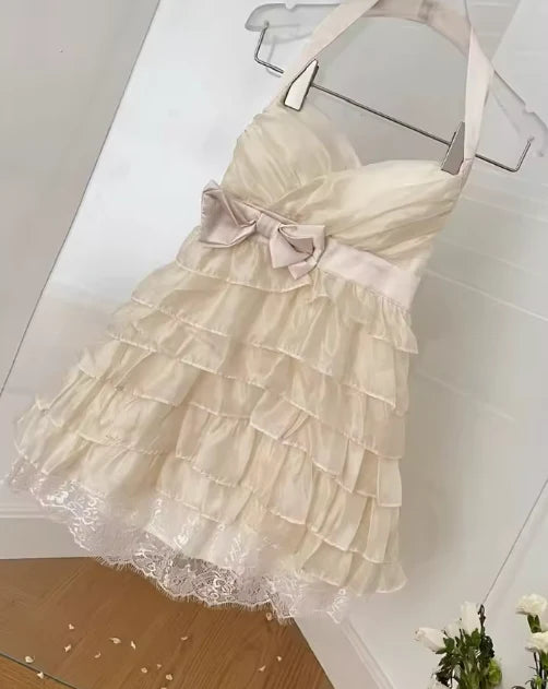 Halter Layered Homecoming Dress Short Birthday Dress  P1351