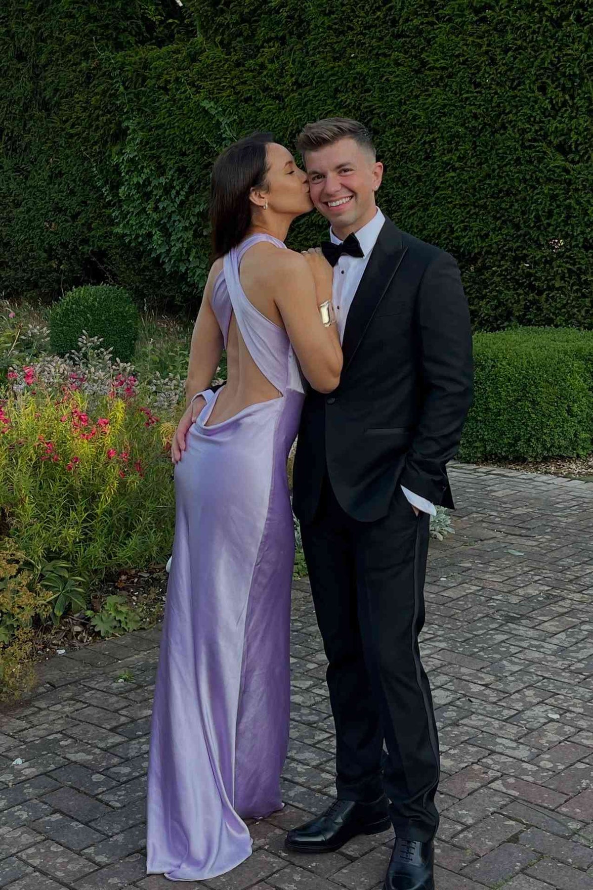 Halter Lilac Open Back Satin Long Formal Wedding Guest Dress  P2490