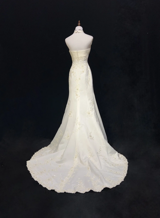 Halter Mermaid Appliques Prom Dress Formal Evening Gown P881