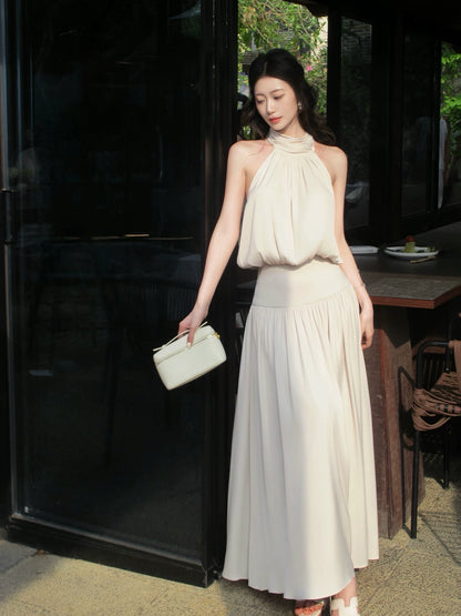 Ivory Mermaid Satin Wedding Dress Elegant Evening Dress  P1282