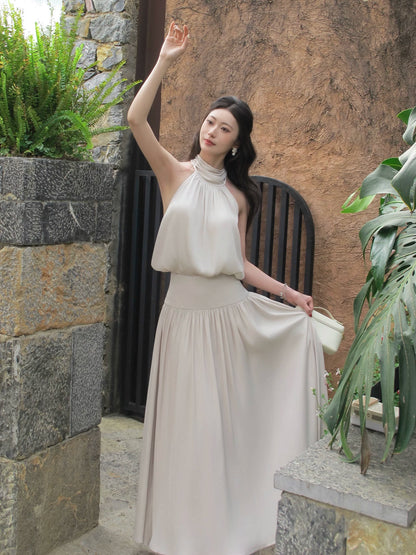 Ivory Mermaid Satin Wedding Dress Elegant Evening Dress  P1282