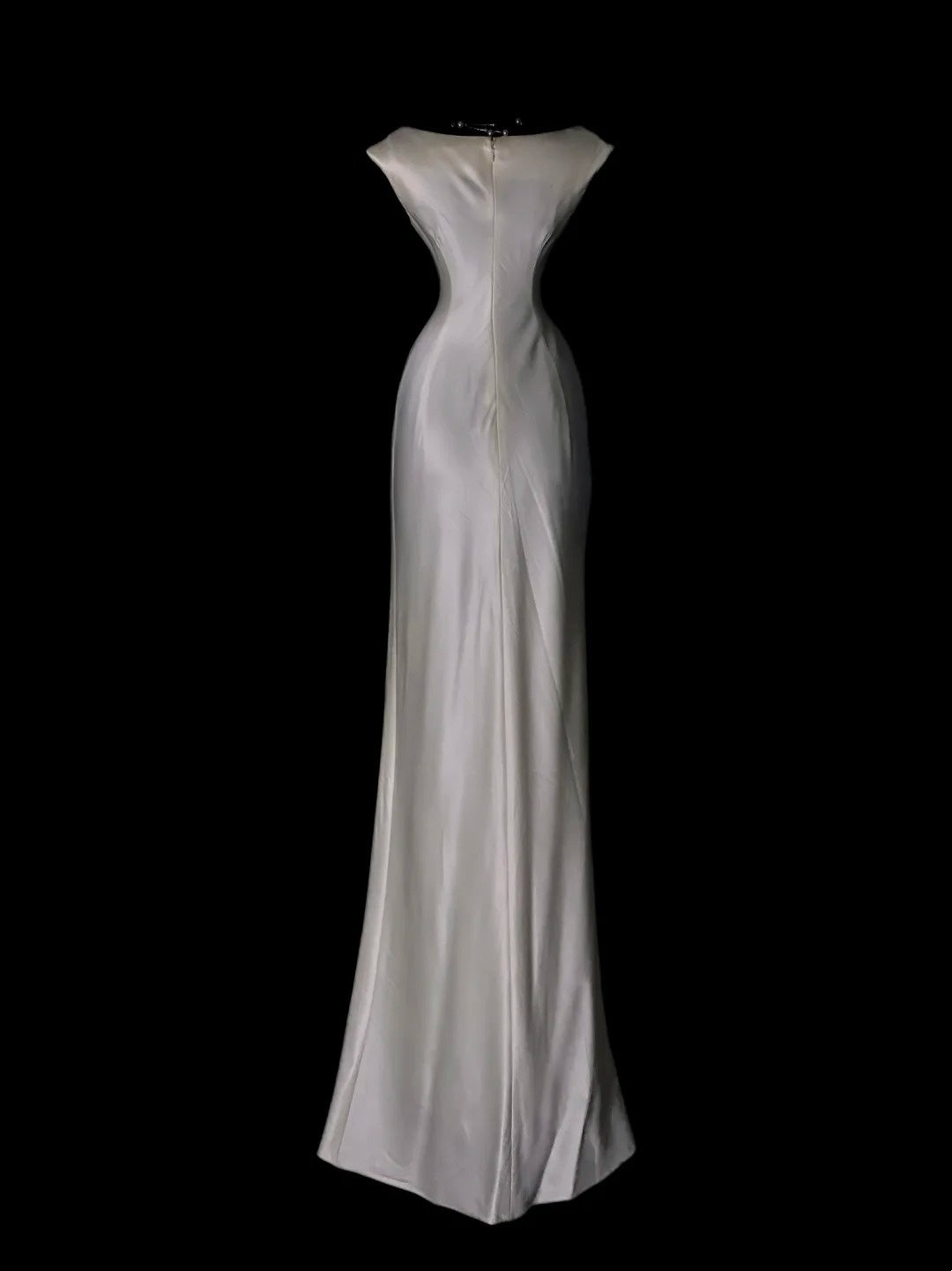 Ivory Satin Mermaid Formal Wedding Dress Elegant Evening Dress  P1731