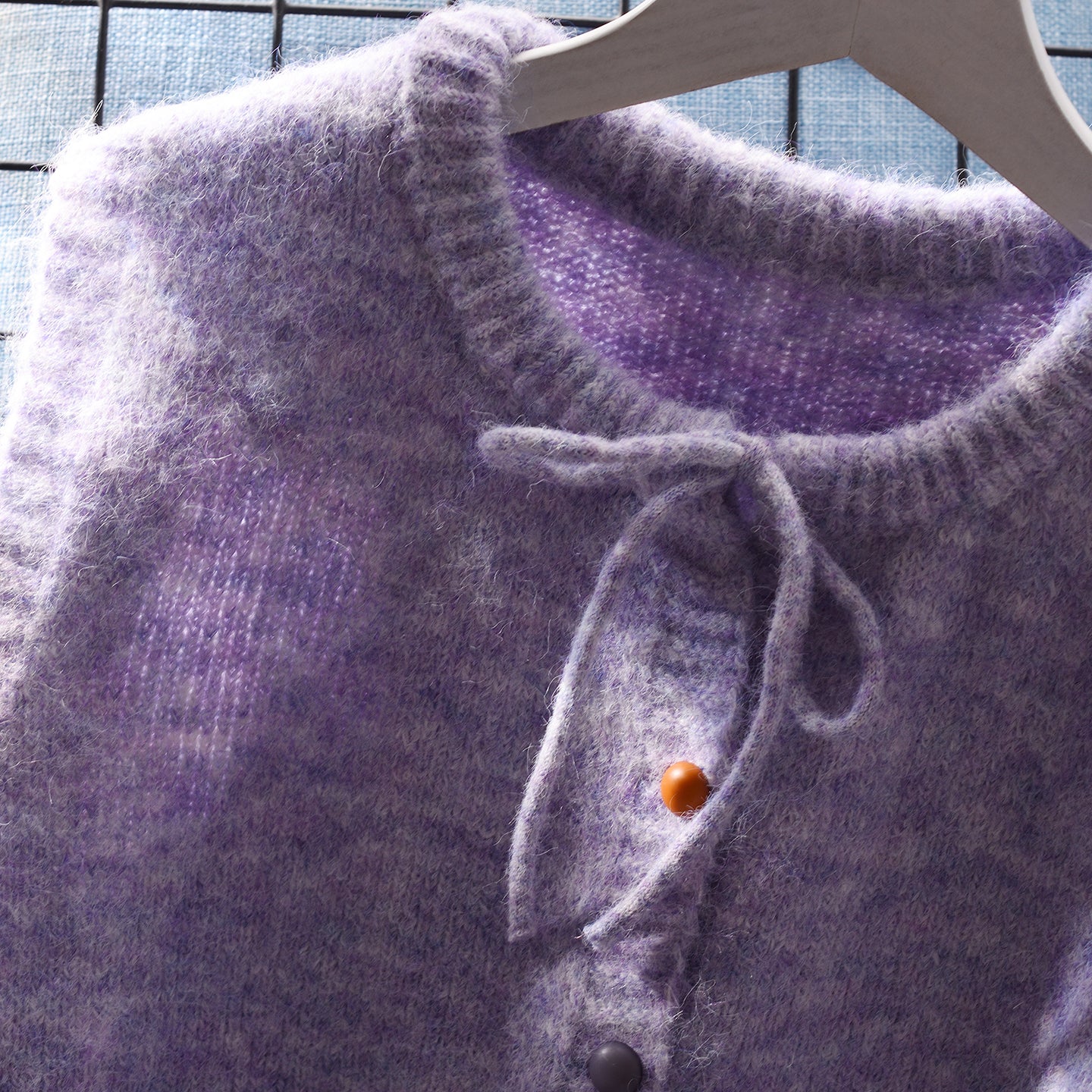 Round Neck Knitted Vest Autumn Purple Sleeveless Sweater Top L13