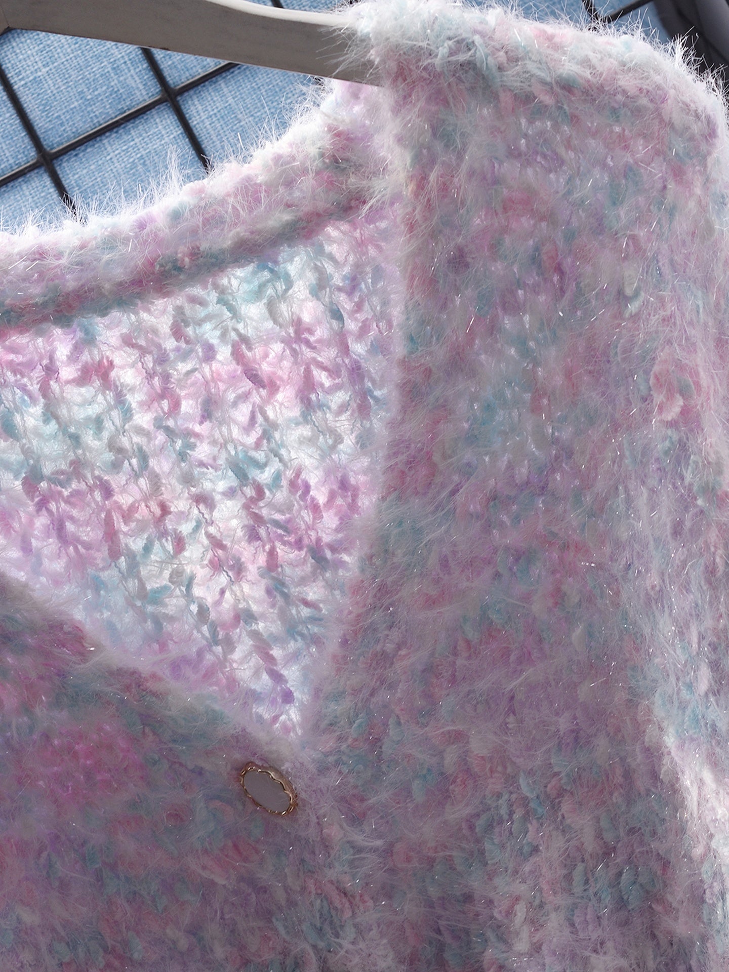 Women Loose  V-neck Cardigan Sweet Knitted Top for Autumn Outer Wear L17