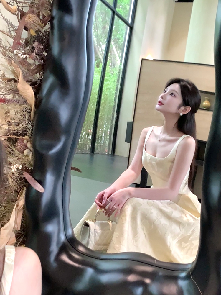 Square Neck A Line Prom Dress Butterfly Formal Party Dress Birthday Dress  L34