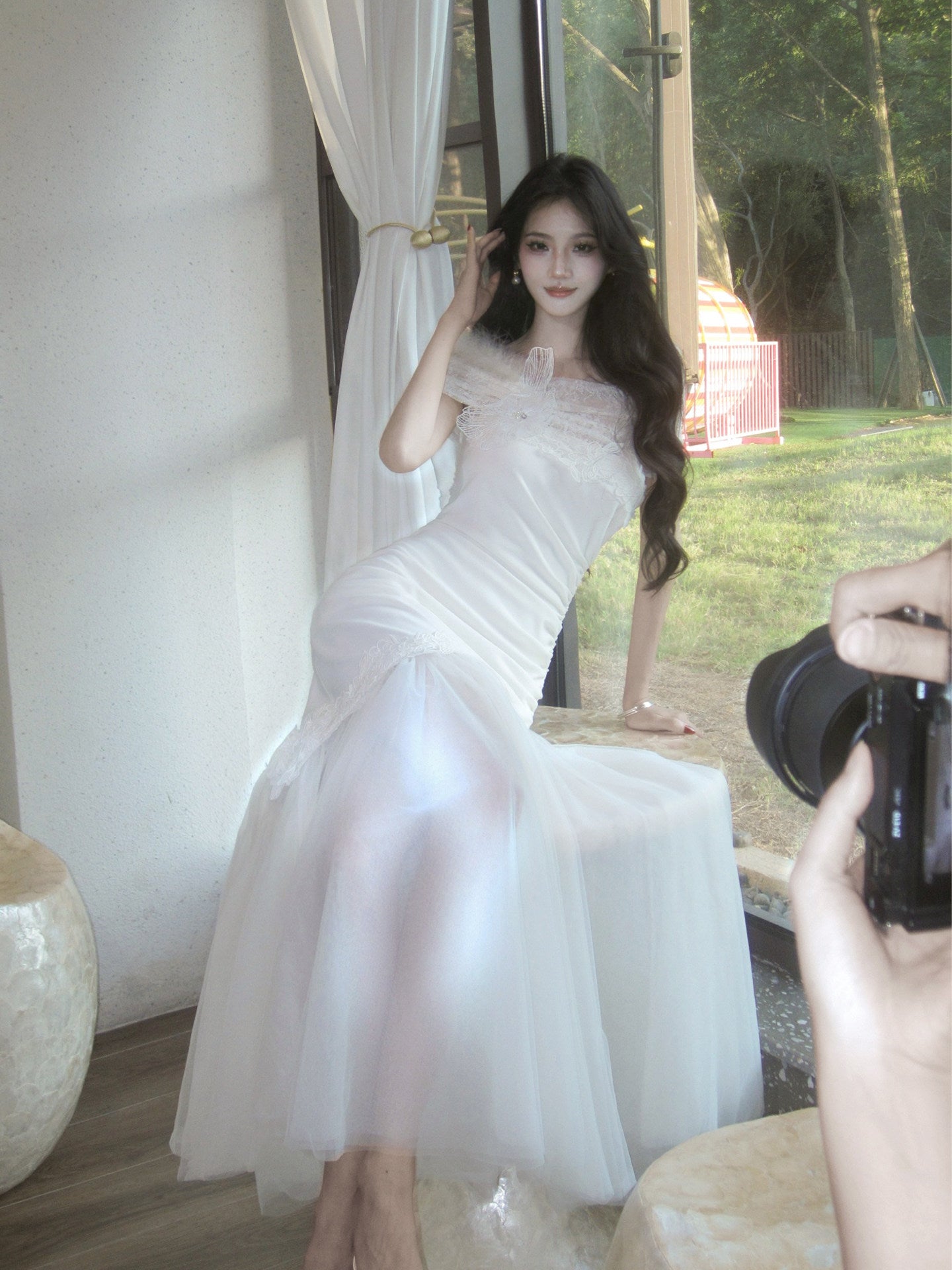 Off The Shoulder Fairy Birthday Dress Sheath Prom Dress  L35