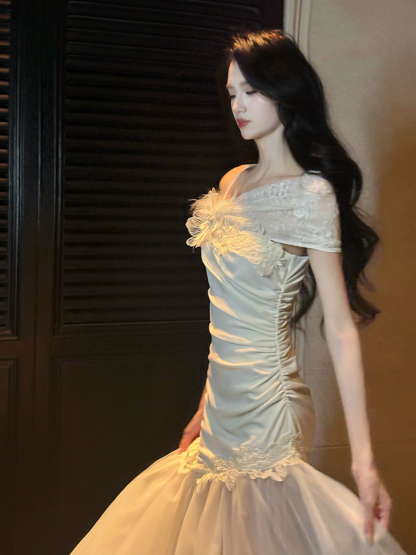 Off The Shoulder Fairy Birthday Dress Sheath Prom Dress  L35