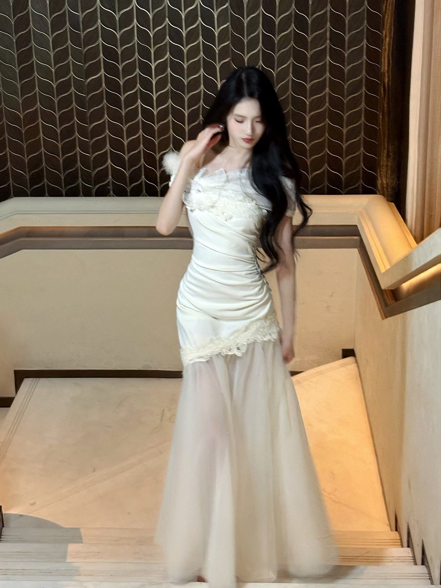 Off The Shoulder Fairy Birthday Dress Sheath Prom Dress  L35