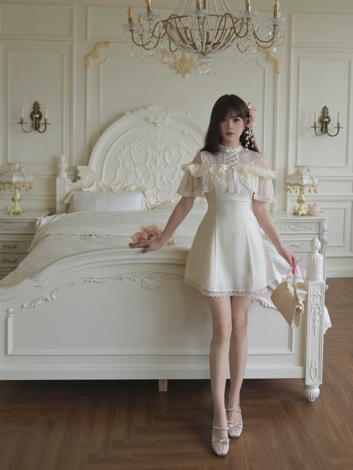 Lace Short Birthday Dress A Line Sweet Birthday Outfit  L161
