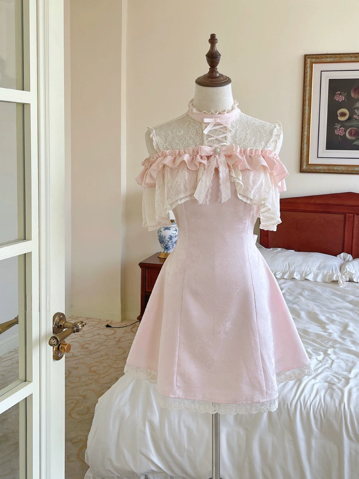 Lace Short Birthday Dress A Line Sweet Birthday Outfit  L161