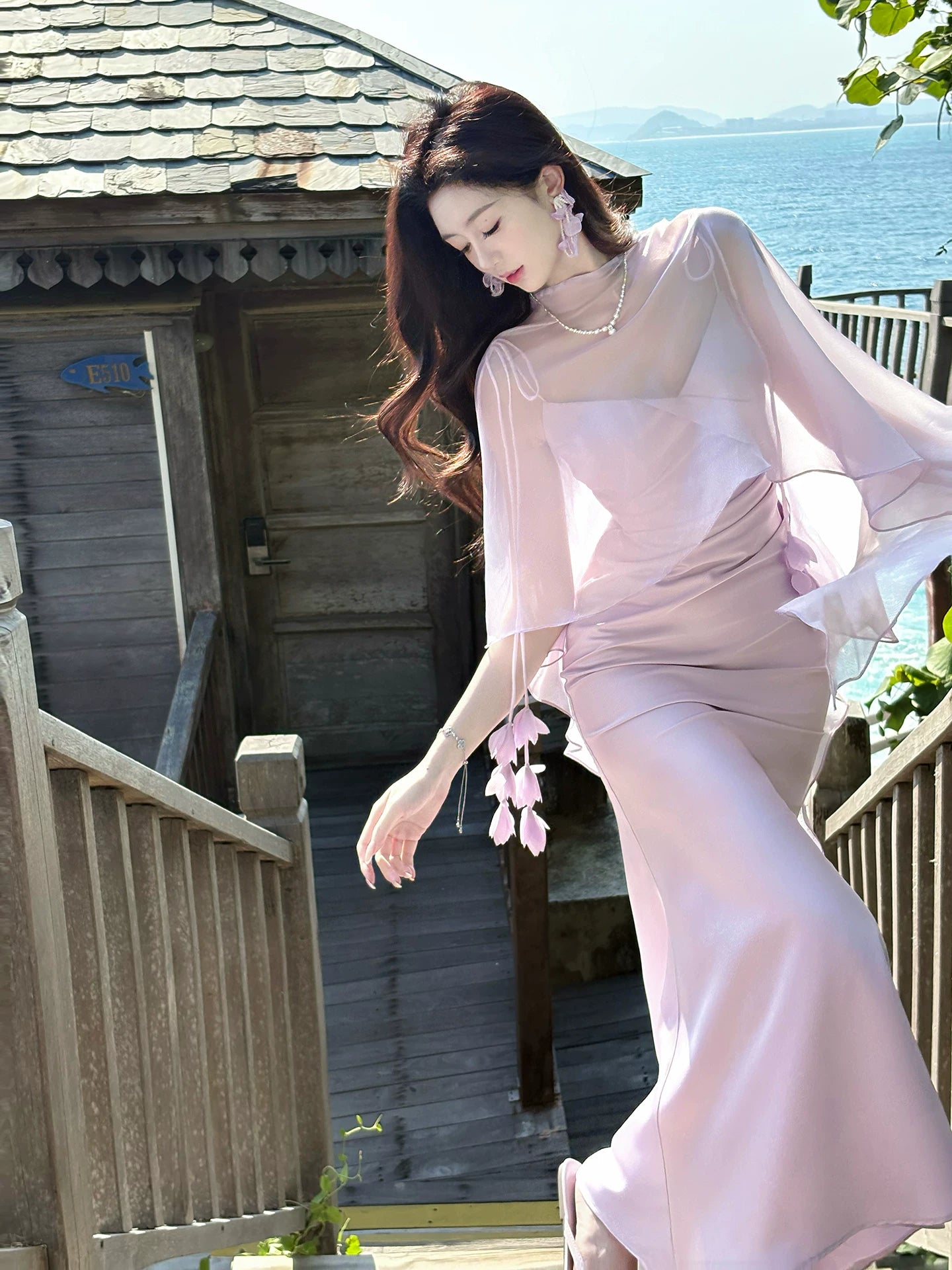 Lavender Sheath Formal Prom Dress Evening Dress  P1527