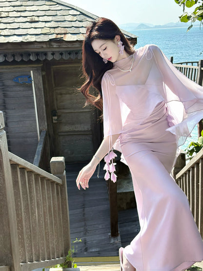 Lavender Sheath Formal Prom Dress Evening Dress  P1527