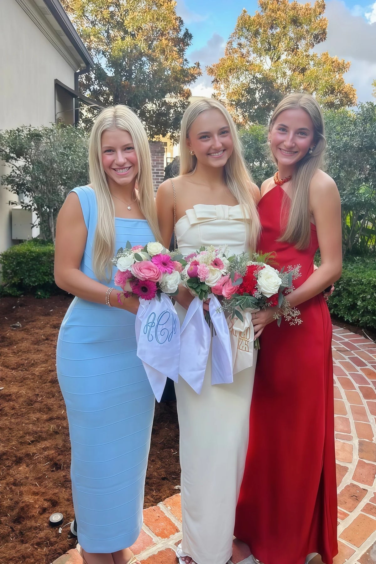 Light Yellow Strapless Bow Maxi Prom Dress  P2549