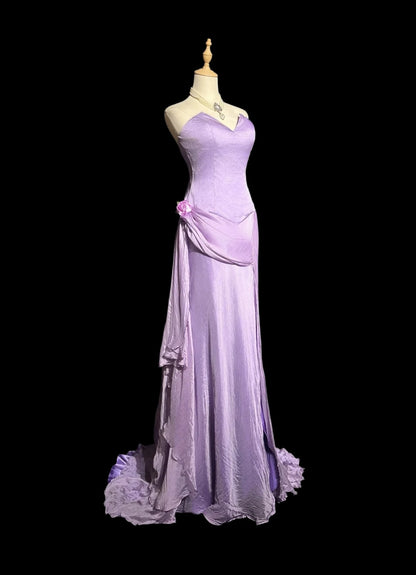 Lilac Retro Formal Prom Dress Elegant Evening Gowns  P1986