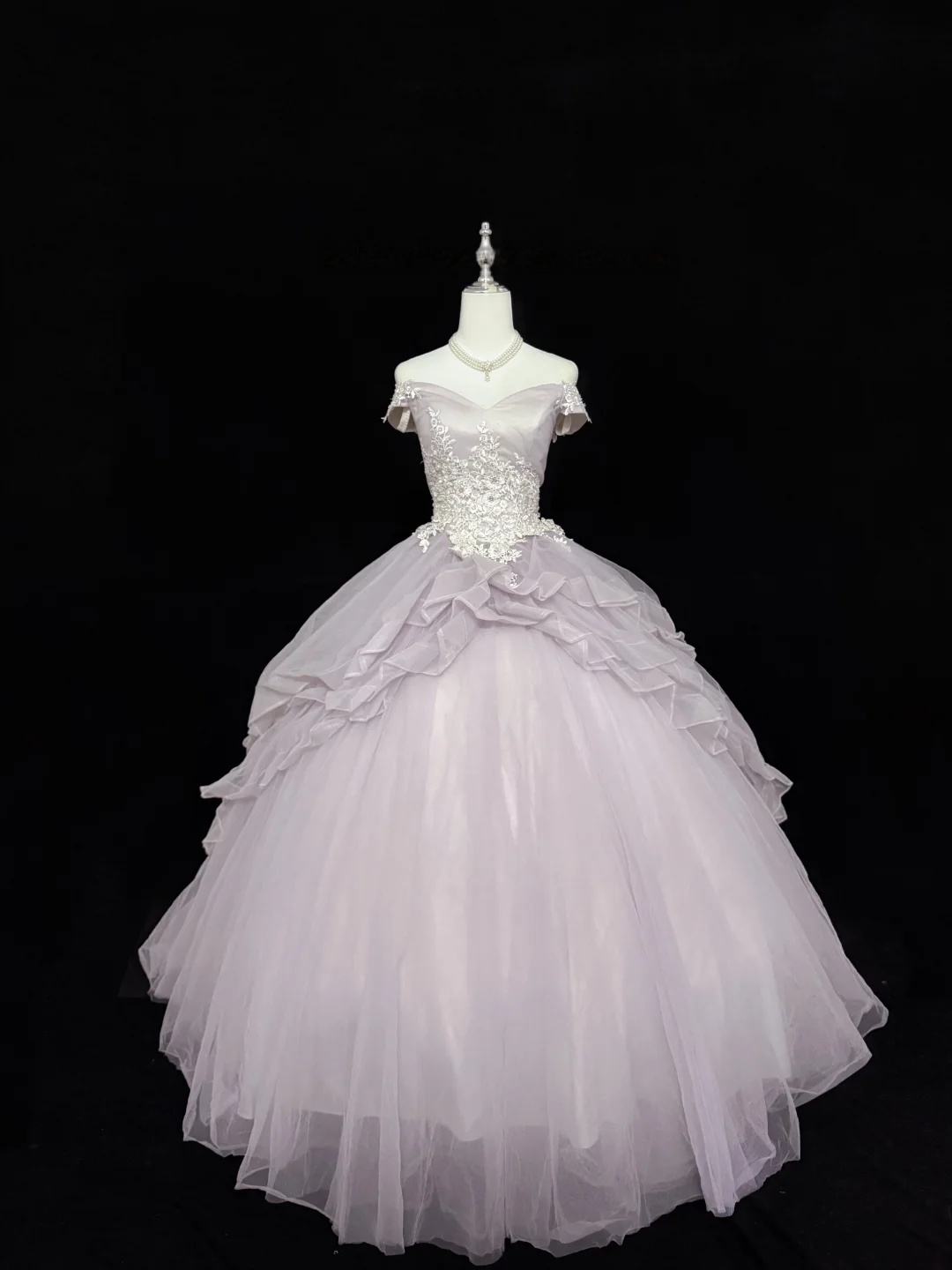 Off The Shoulder A Line Lilac Prom Dress Sweet 16 Birthday Gown  P1166