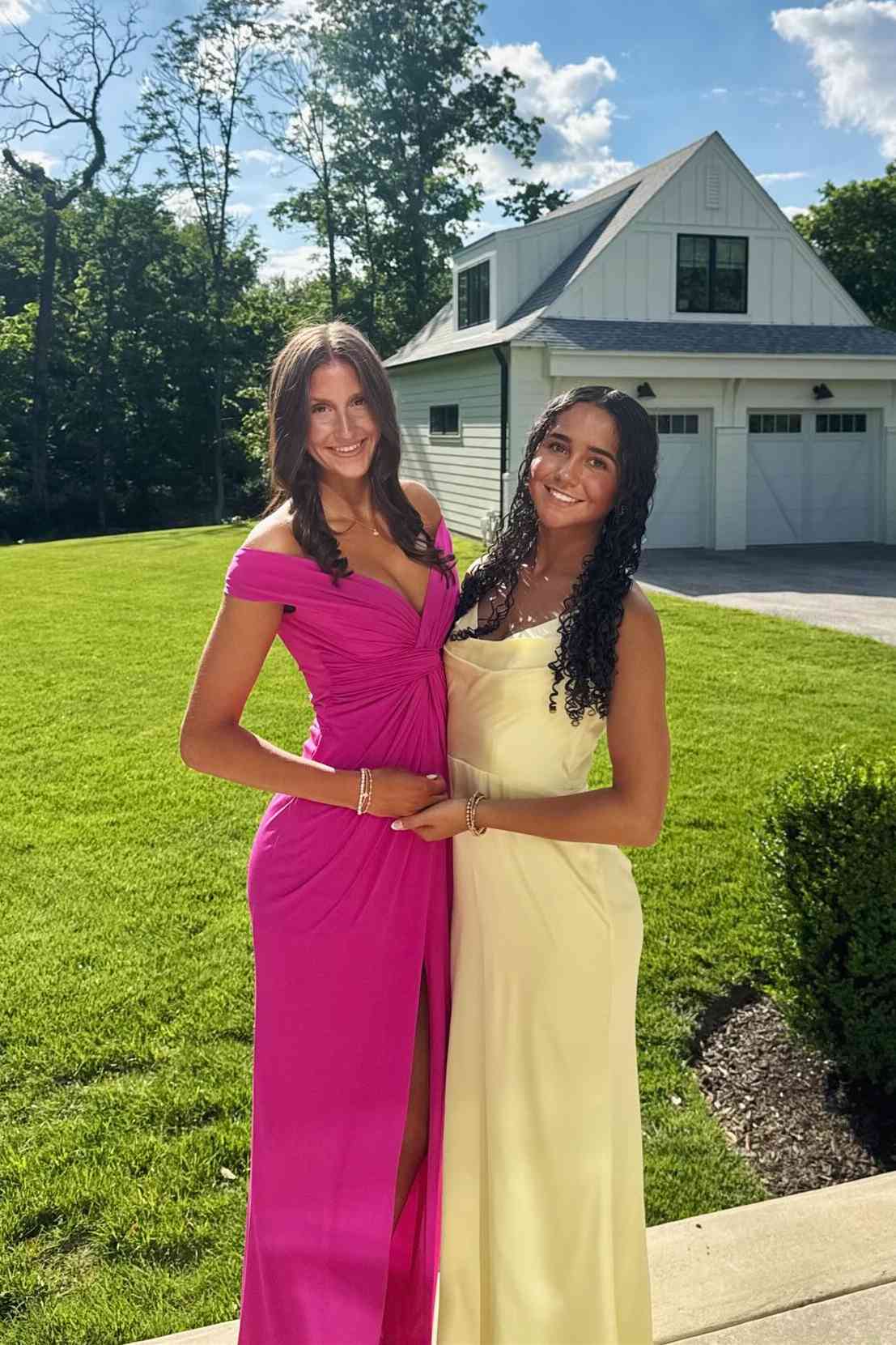 Off The Shoulder Blush Pink Knot Maxi Dress With Slit  P2484