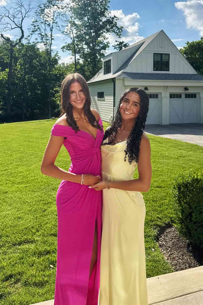 Off The Shoulder Blush Pink Knot Maxi Dress With Slit  P2484