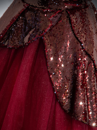 Off The Shoulder Burgundy  Formal A Line Prom Dress Birthday Dress P1240