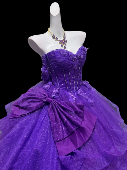 Off The Shoulder Purple Sweet 15 Quinceanera Dresses  P2420