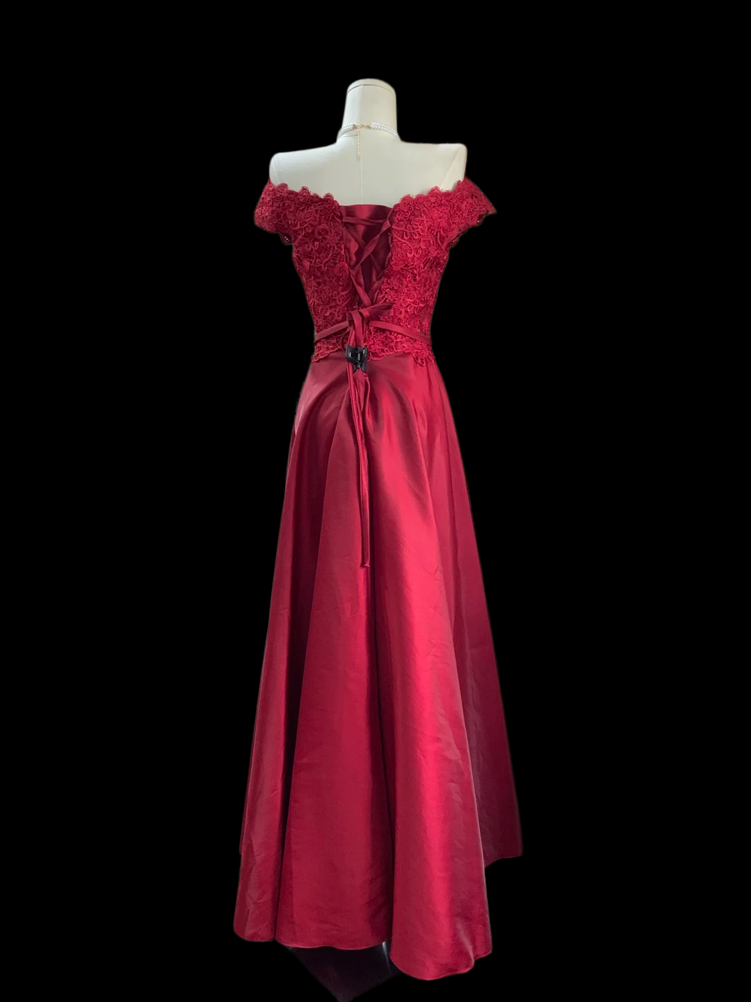 Off The Shoulder Red A Line Prom Dress  P801