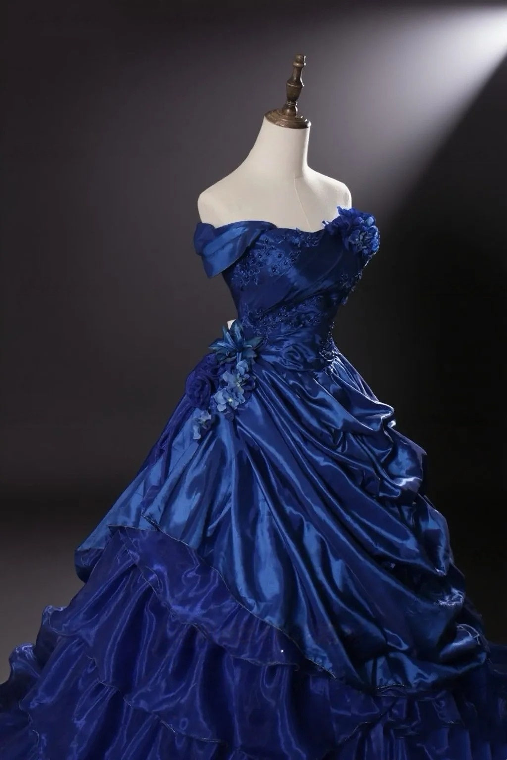 Off The Shoulder Royal Blue Ball Gown Quinceanera Dresses Sweet Birthday Dress  P1202
