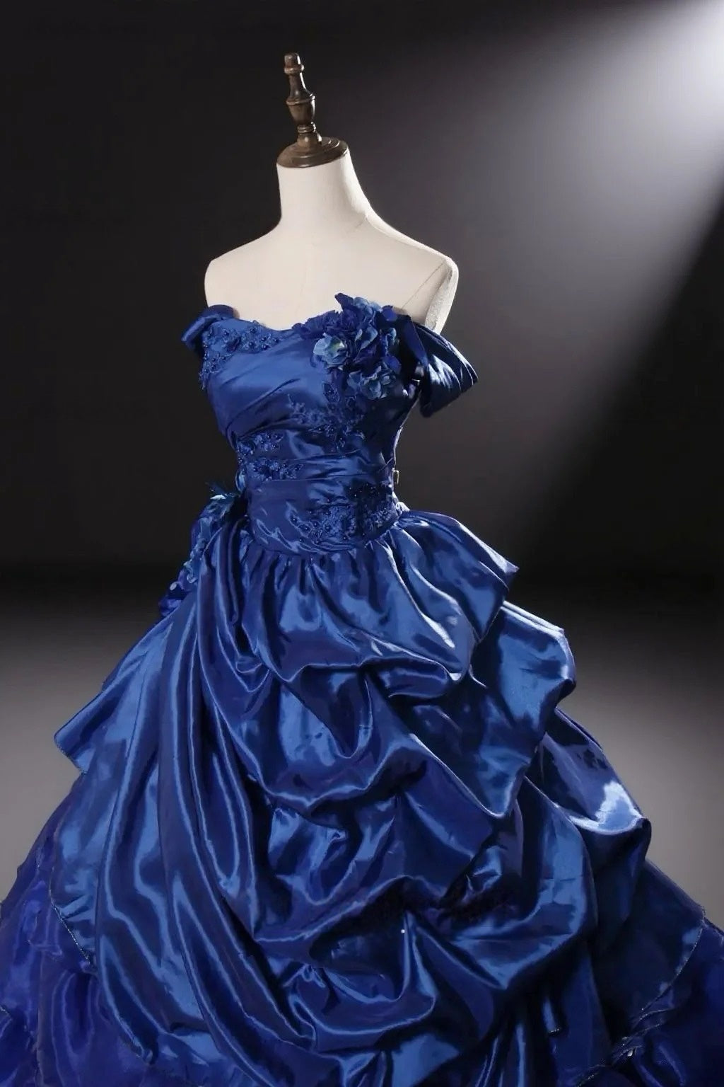 Off The Shoulder Royal Blue Ball Gown Quinceanera Dresses Sweet Birthday Dress  P1202