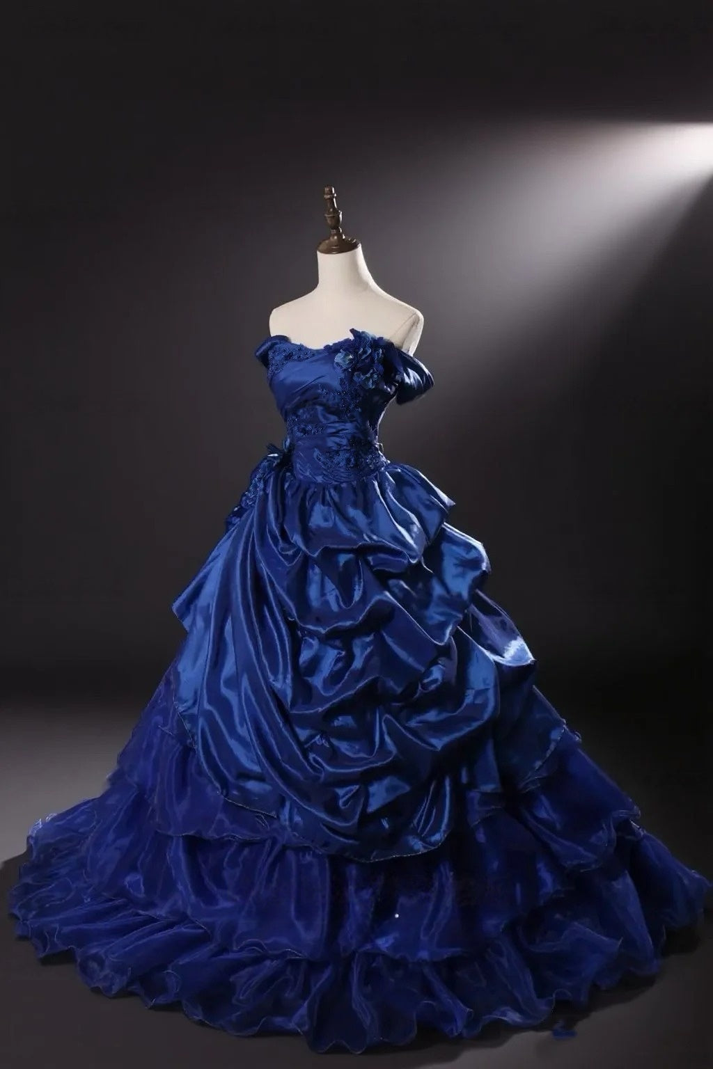 Off The Shoulder Royal Blue Ball Gown Quinceanera Dresses Sweet Birthday Dress  P1202