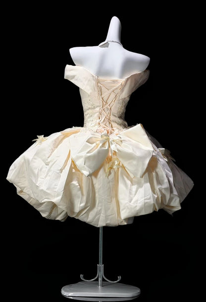 Off The Shoulder Short Birthday Dress A Line Sweet Homecoming Dress  P1827