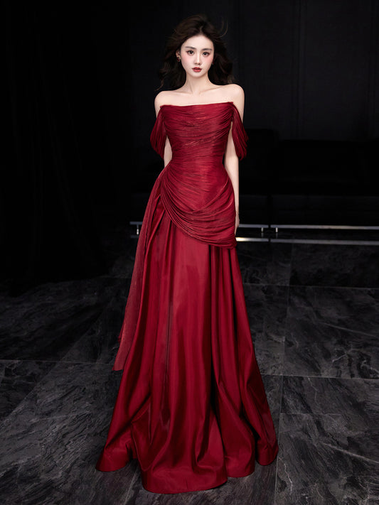 Off The Shoulder A Line Long Prom Dress Formal Evening Gown  P788