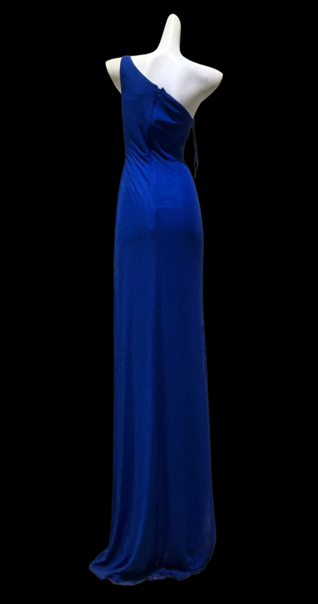One Shoulder Chiffon Retro Prom Dress Beaded Evening Gown  P1693