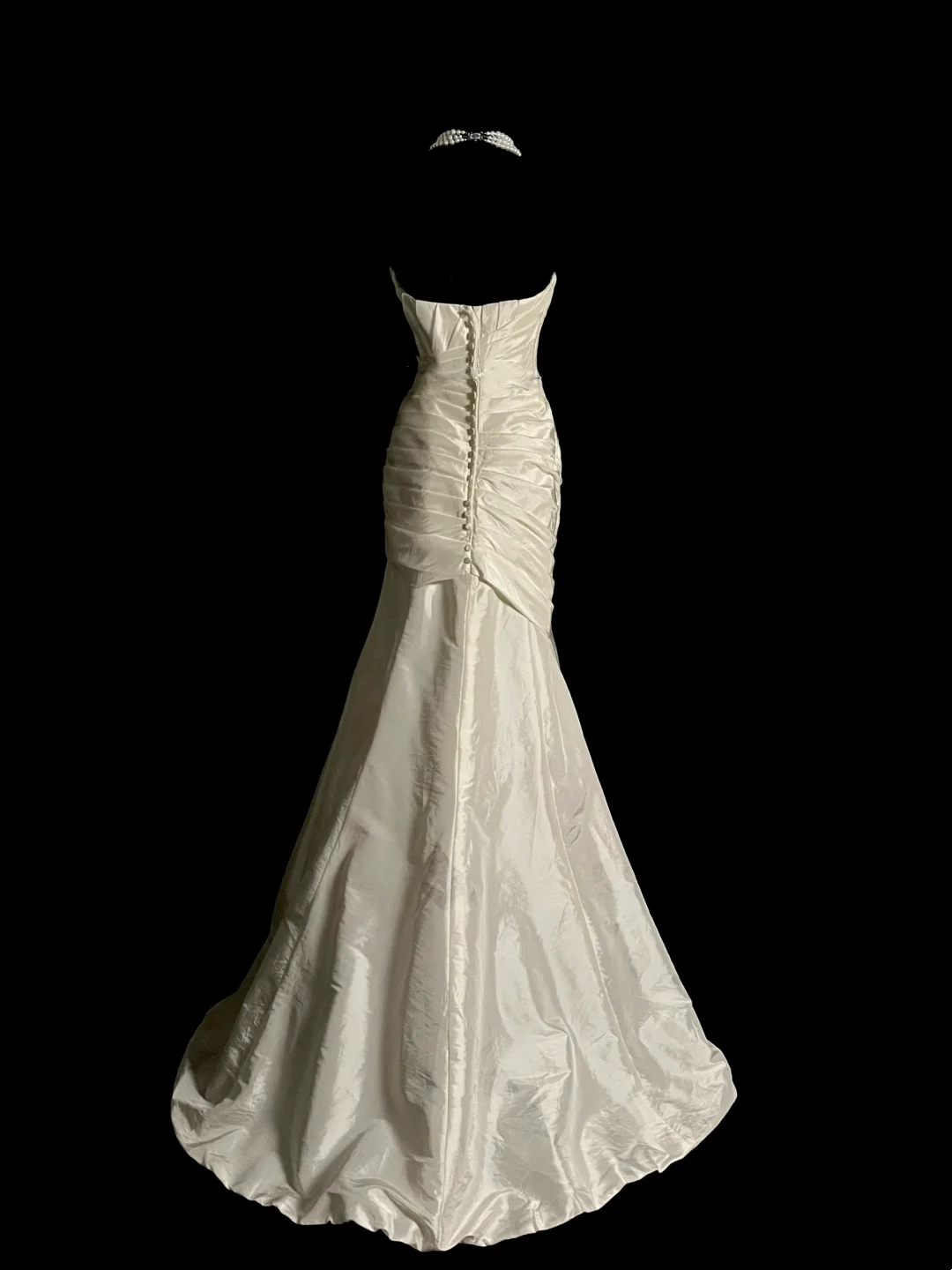 Sweetheart Ivory Mermaid Wedding Dress Pleated Dress For Bridal  P100
