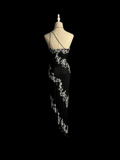 Black Sheath Beaded Prom Dress Formal Evening Party Dress Birthday Dress  P101