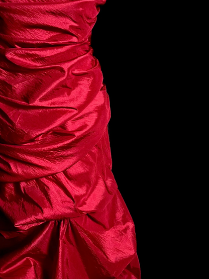 Strapless Red A Line Prom Dress Formal Party Evening Dress  P105