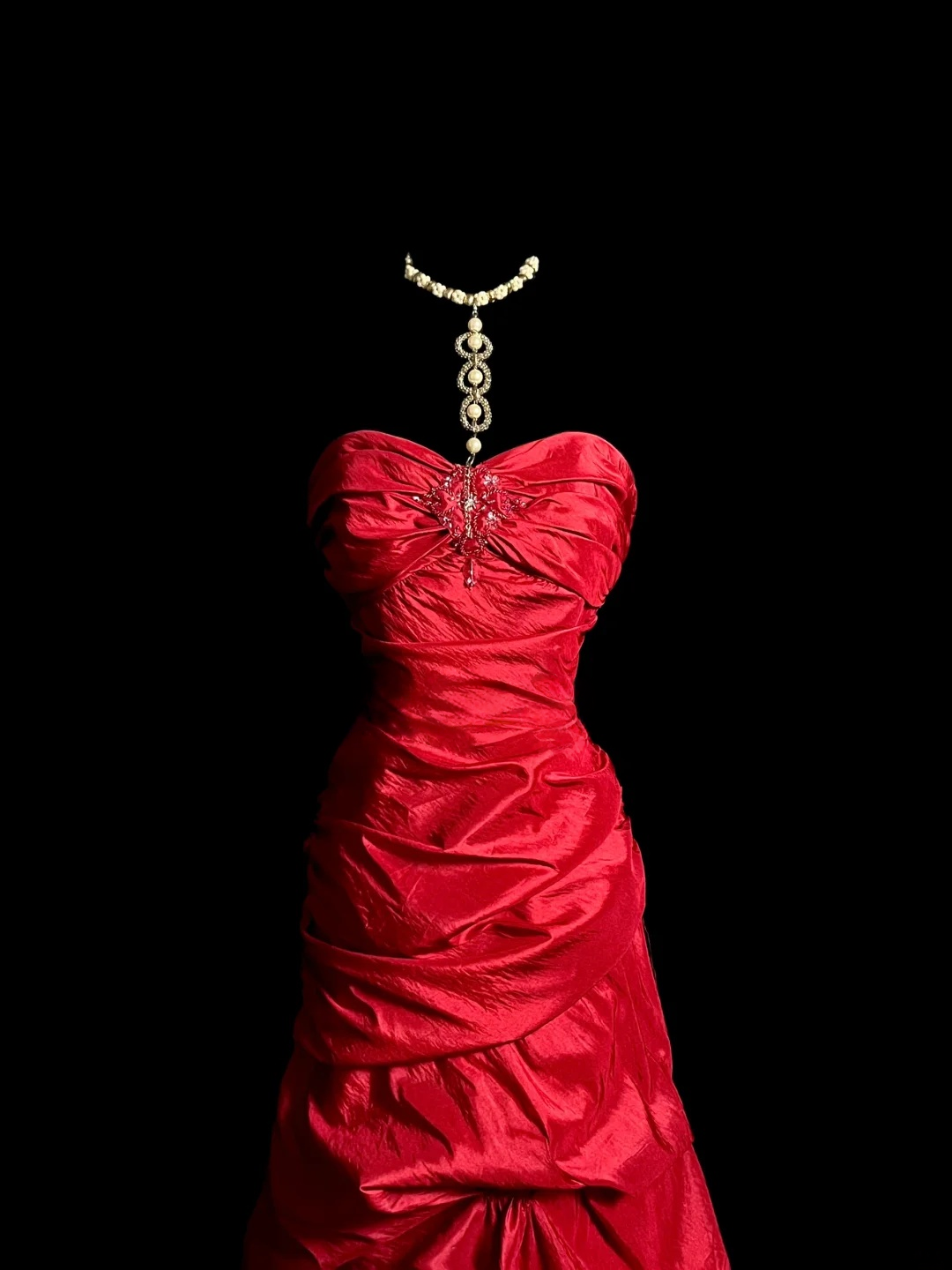 Strapless Red A Line Prom Dress Formal Party Evening Dress  P105