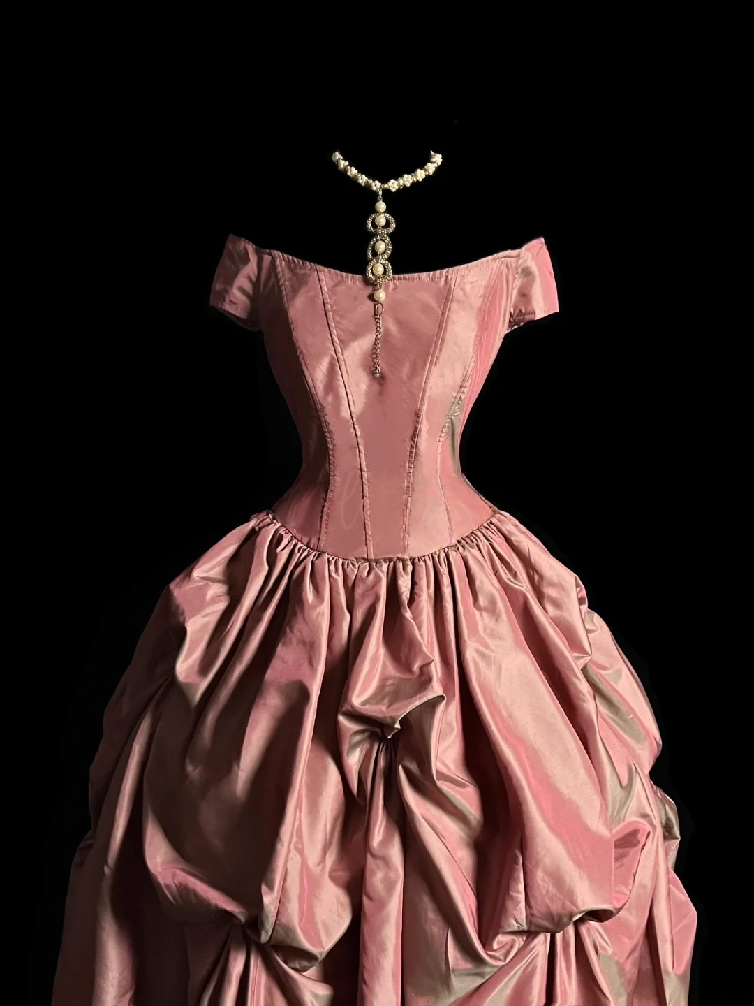 Off The Shoulder Pink Ball Gown Birthday Dress Formal Party Dress  P108