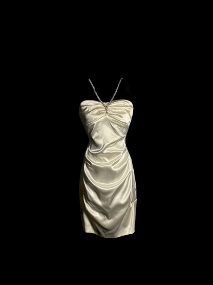 Sheath Satin Short Dress Birthday Outfit Dress  P115