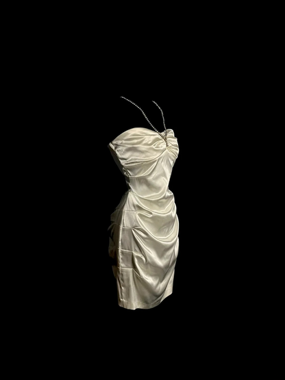 Sheath Satin Short Dress Birthday Outfit Dress  P115