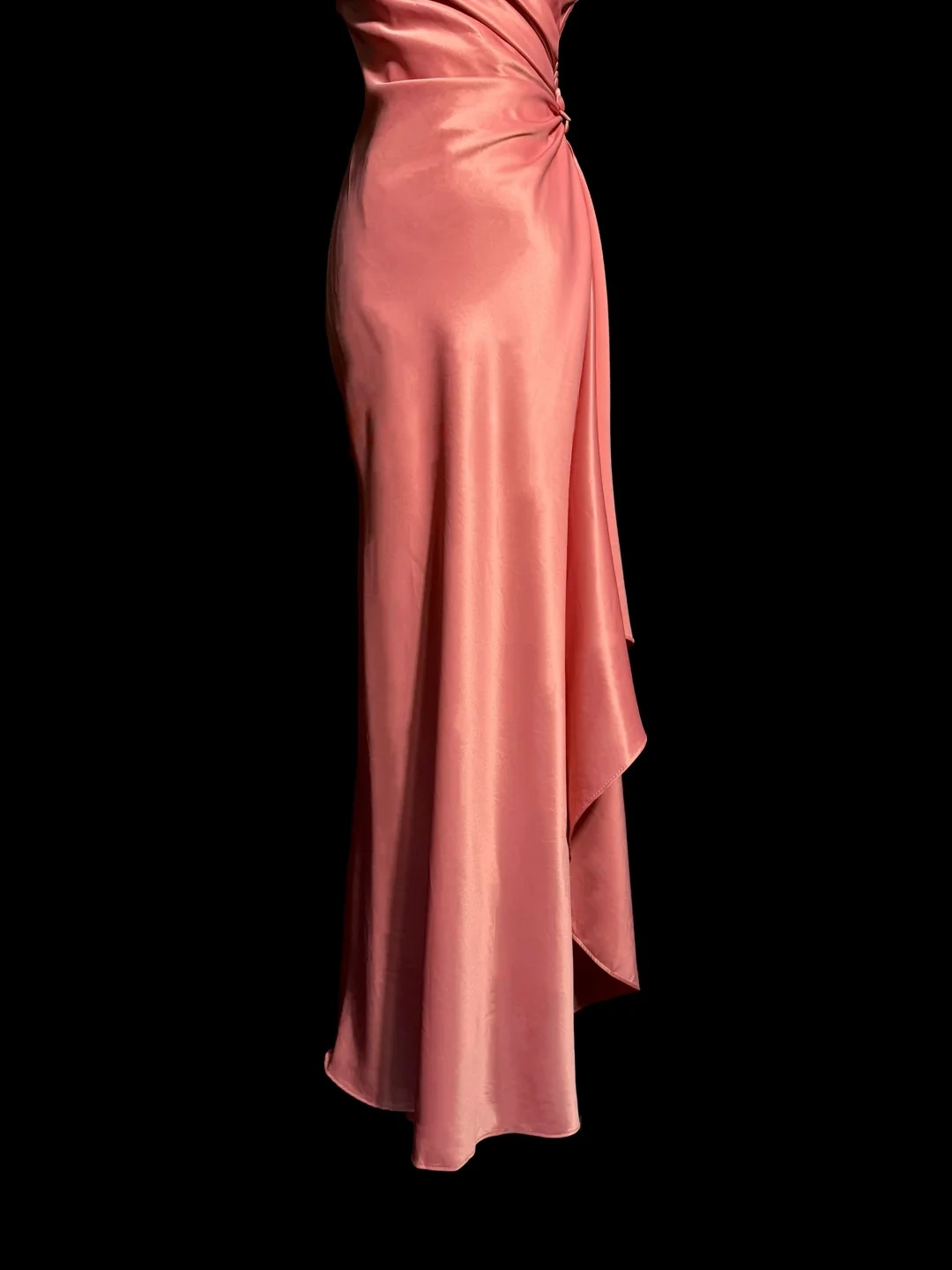 V Neck Sheath Satin Prom Dress Evening Dress Formal Wedding Guest Dress  P122