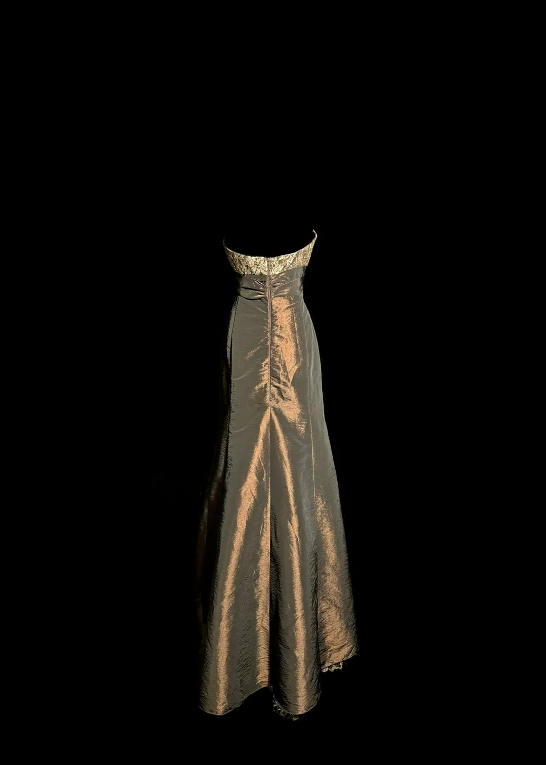 Lace Strapless A Line Satin Prom Dress Evening Dress Formal Party Dress  P125