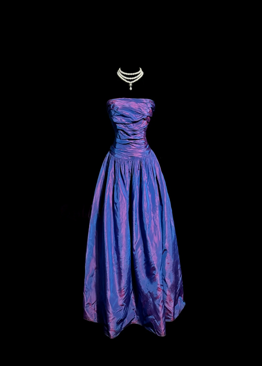 Strapless A Line Purple Prom Dress Formal Party Dress  Evening Dress  P126