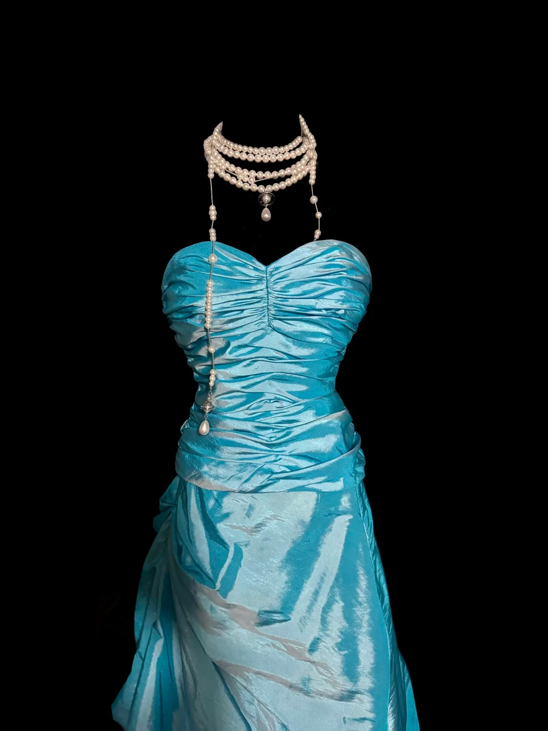 Sweetheart Blue A Line Prom Dress Formal Party Dress Evening Dress  P127