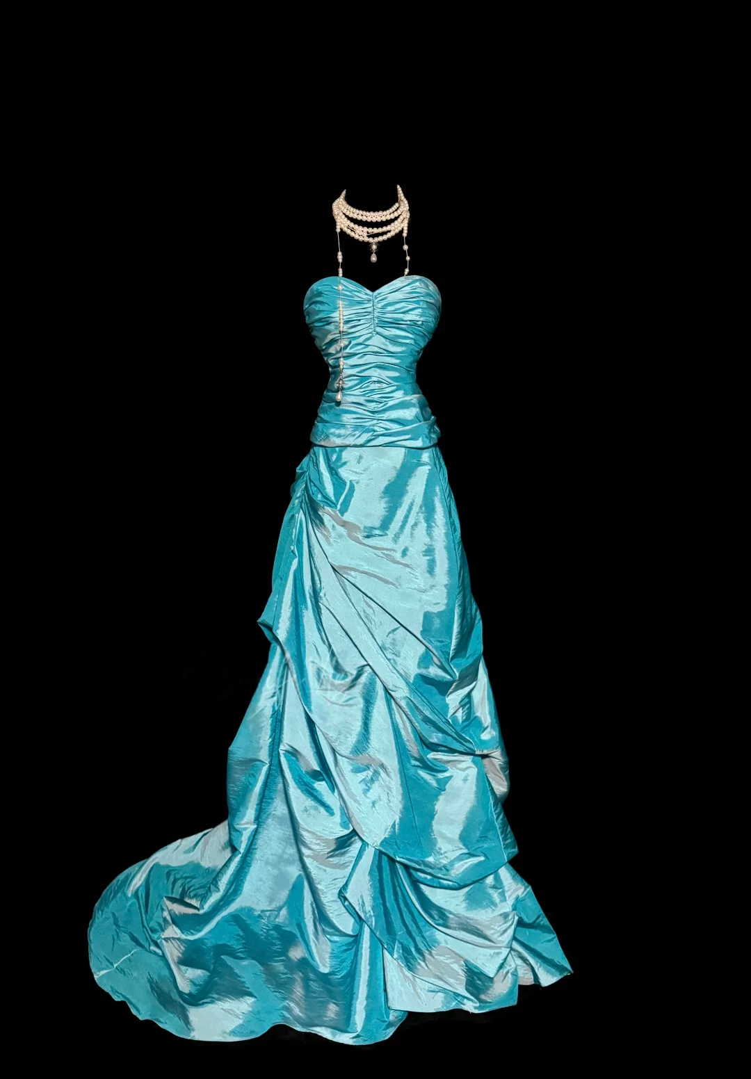 Sweetheart Blue A Line Prom Dress Formal Party Dress Evening Dress  P127